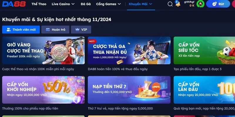 Khuyến mãi siêu đỉnh tại nền tảng